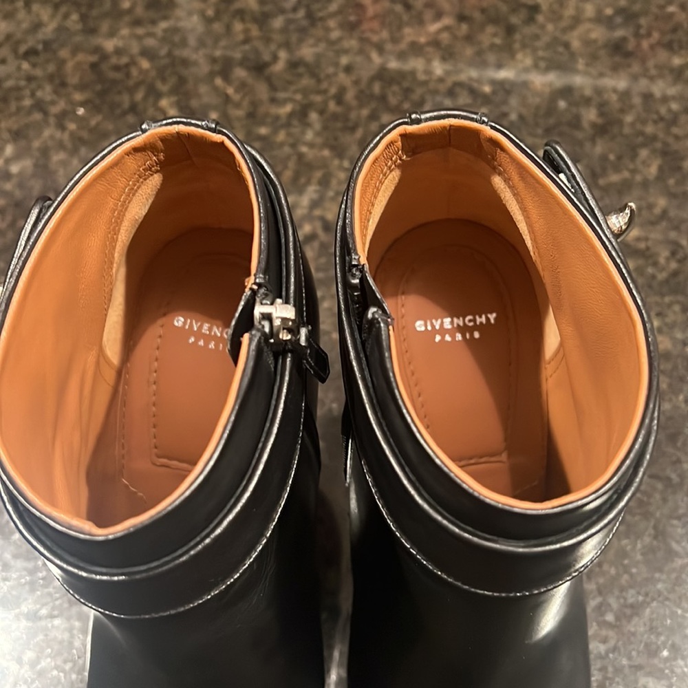 Givenchy Womens Leather Open Toe Ankle Booties Black Size 8 - Picture 5 of 7